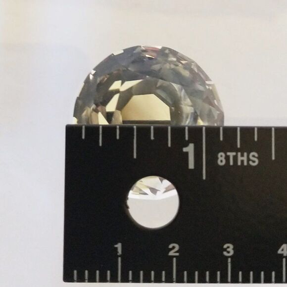 New Five Crystal Glass Knobs 30mm Diamond Shape Clear Glass NIB - Picture 5 of 7